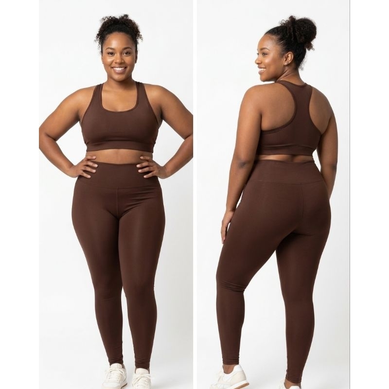 Top Calça Legging Conjunto Fitness academia feminino Plus Size em poliamida várias cores e tamanhos