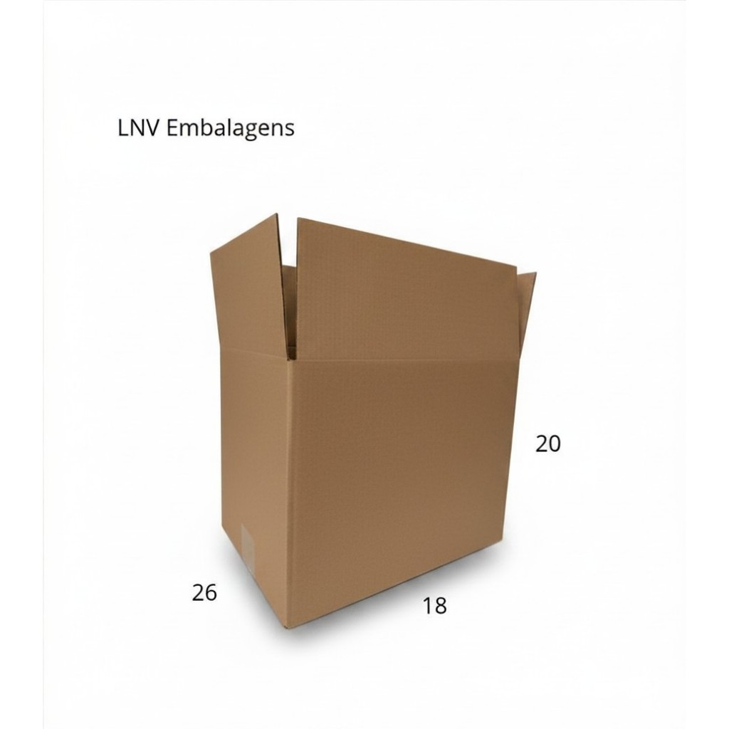 Kit 100 Caixas de Papelão 26x18x20 Para Envio Correios Mercado Livre Shopee , Ideal para E-commerce.
