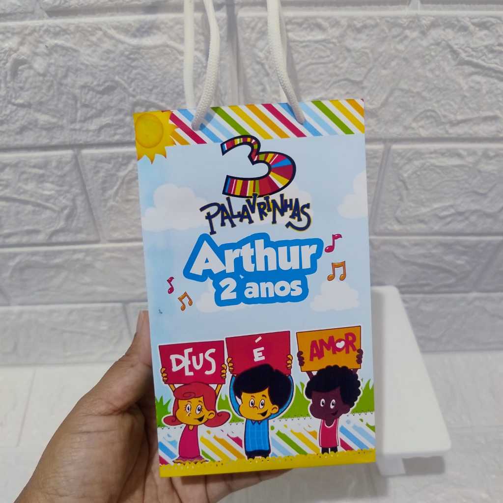 Sacolinha surpresa 3 PALAVRINHAS/PARA MONTAR/ lembrancinhas 3 PALAVRINHAS/ personalizados 3 PALAVRINHAS