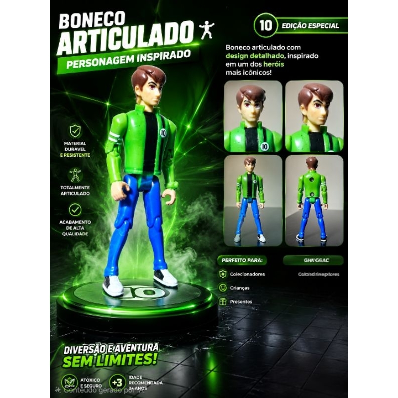 Boneco Ben 10 Ben Tennyson boneco articulado ben 10