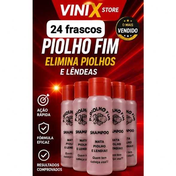 Shampoos Anti Piolho e Lêndias - 24 FRASCOS 🏆 Produto mais vendido!
