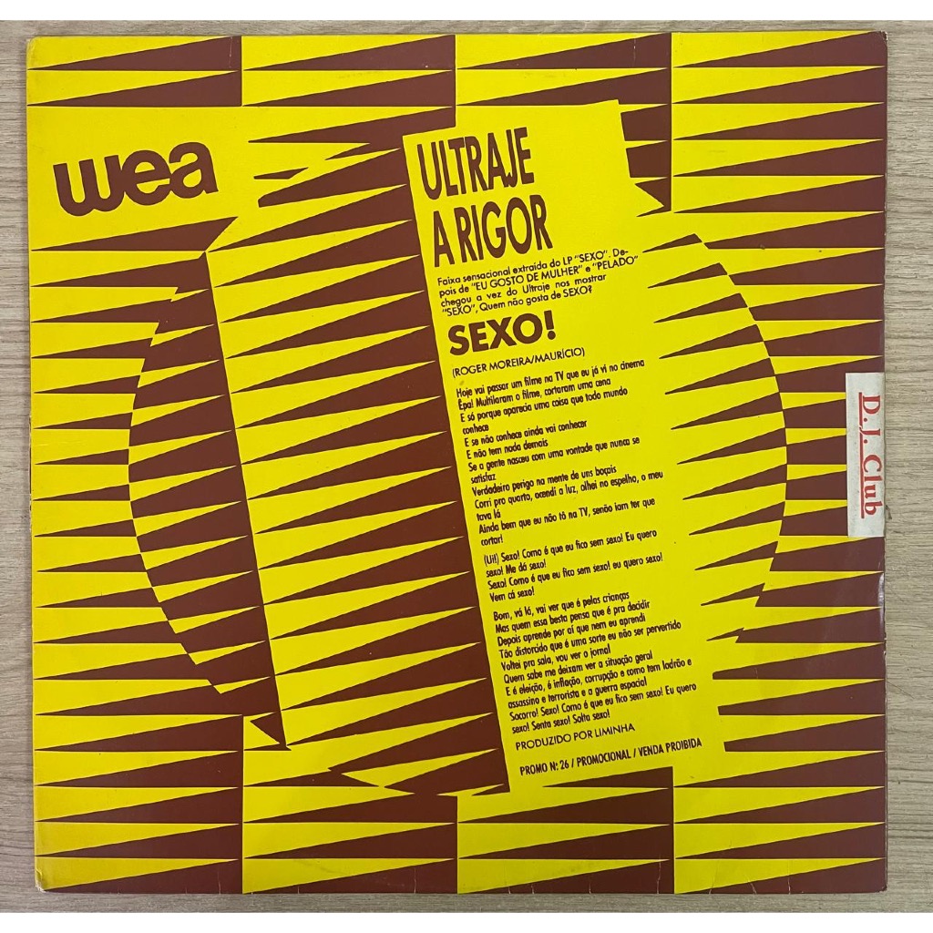 LP Disco Vinil Ultraje A Rigor / Ira! - Se.. / Vitrine Viva (Promo)