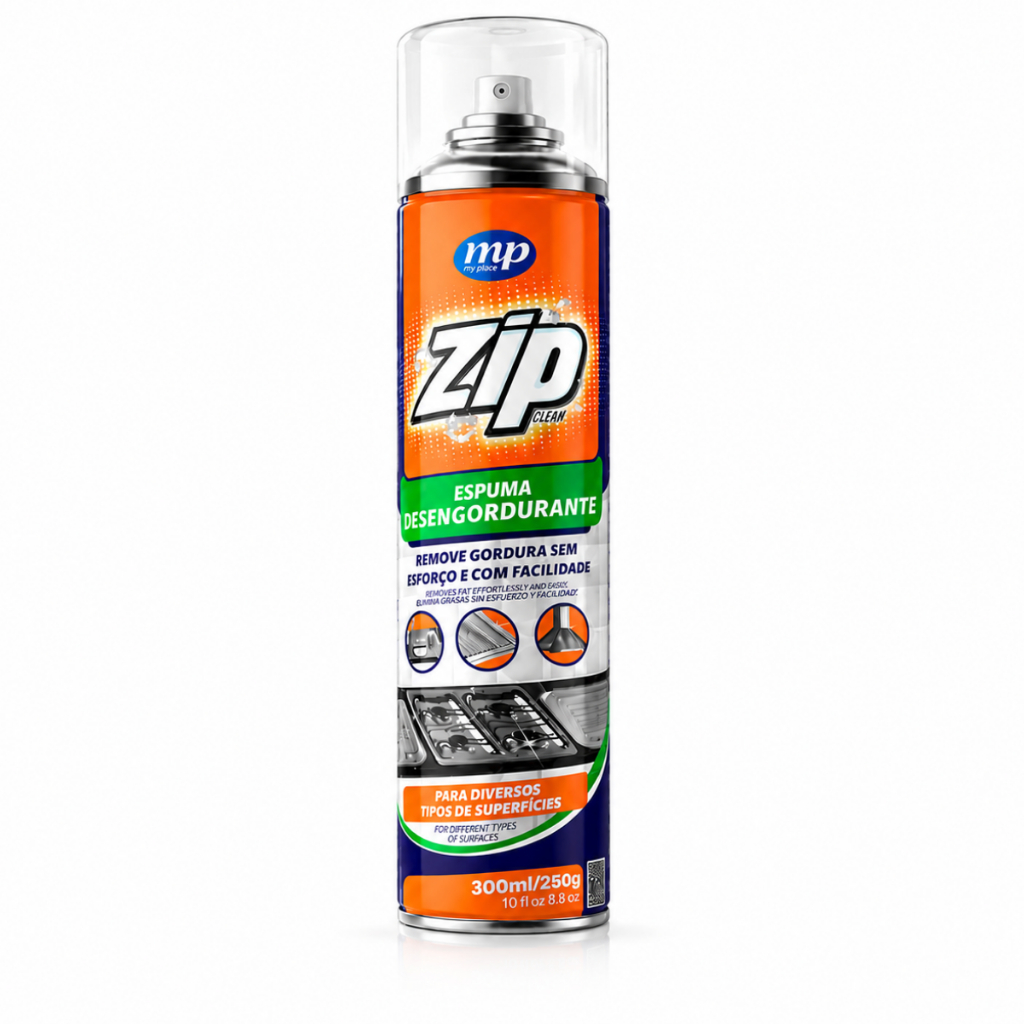 Espuma Desengordurante Spray Zip Clean 300ml