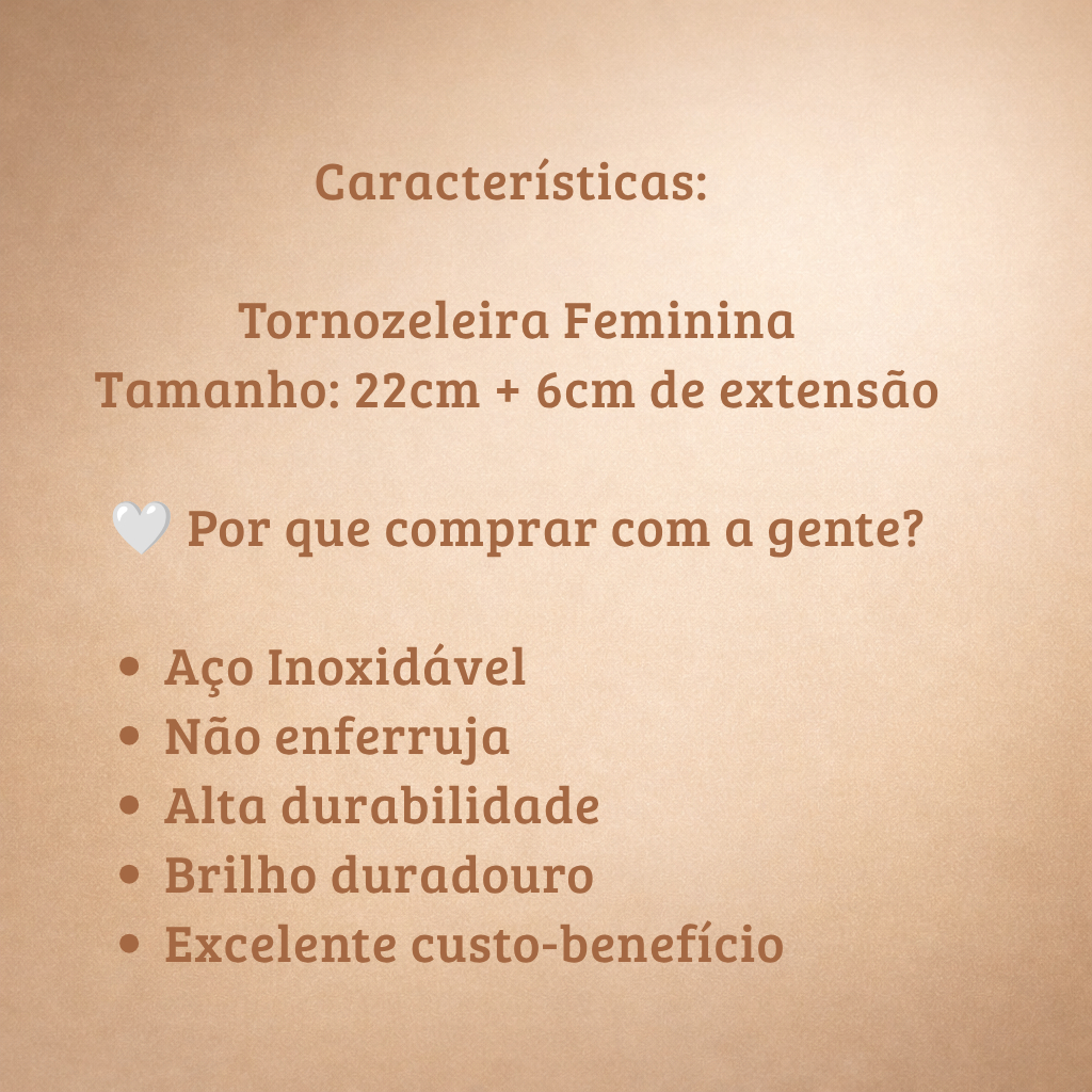Tornozeleira feminina dupla aço inoxidável banhado ouro 18k resistente durável — imagem 2 de 2
