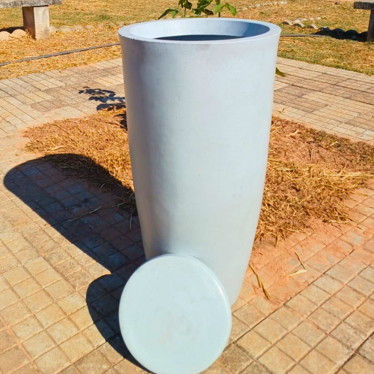 Vaso De Planta Grande Brilhante Coluna Ibiza Luxo Decorativo GG