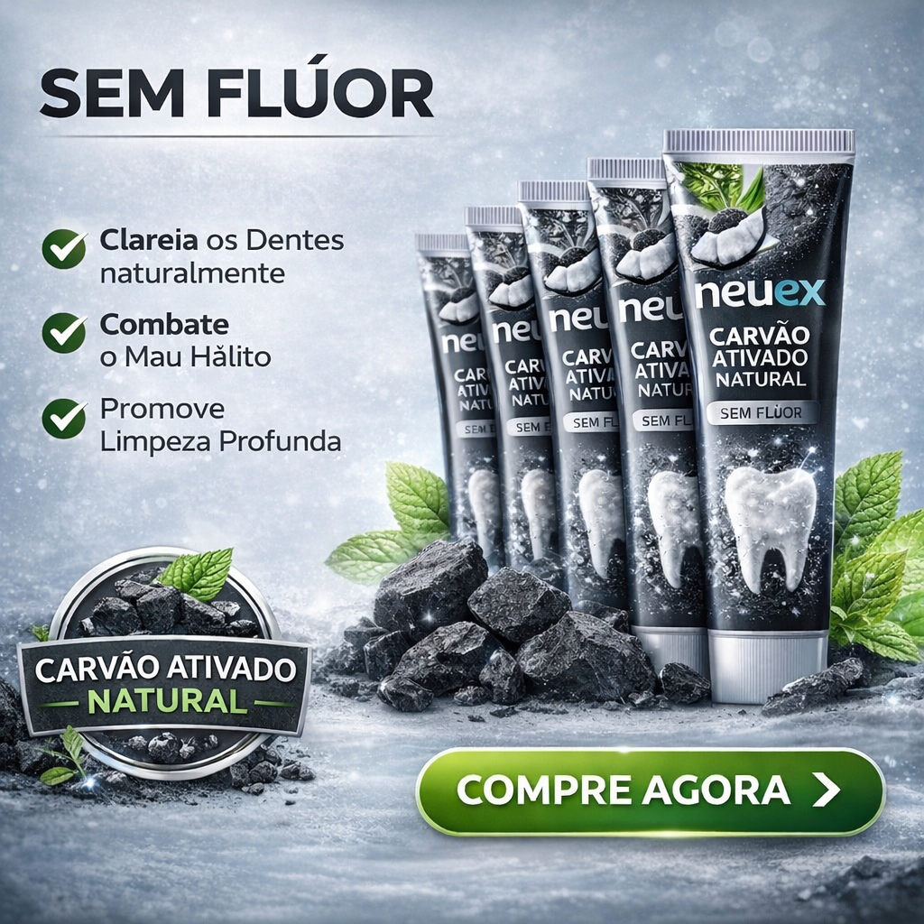 Kit 6 un Creme Dental Natural SEM FLUOR | Clariador | Carvão Ativado e Copaiba 90gr