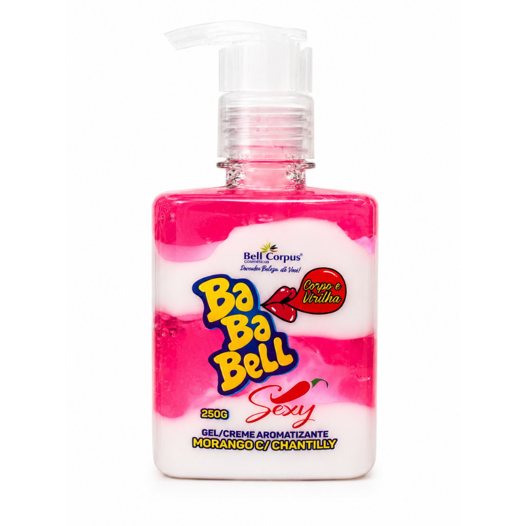 Gel Creme Aromatizante Bababell Morango Chantilly Bell Corpus