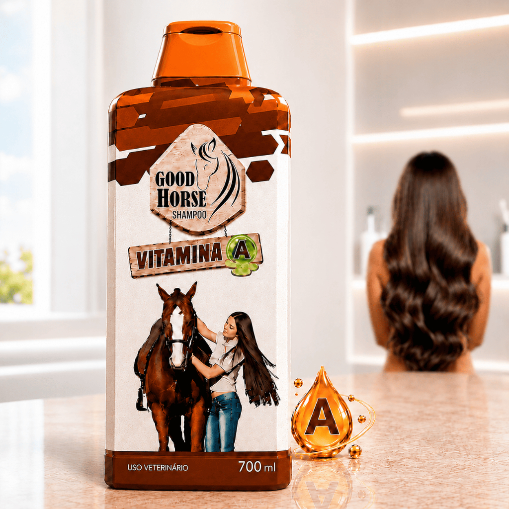 Shampoo Cavalo Good Horse Vitamina A 700ml Crescimento Cabelo Brilho Fortalecimento Original