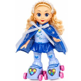 Boneca Patins Grande Patinadora Brinquedo Criança Luz Led Canta Menina