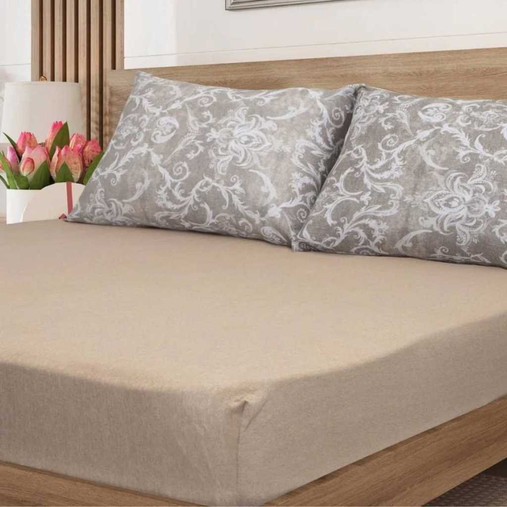 Jogo de Cama King 3 Peças Lençol com Elástico Jogo de Cama Algodão Enxoval de Quarto Lençol Casal King