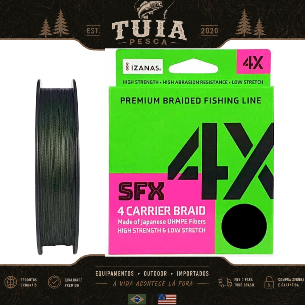 Linha Multifilamento para Pesca SUFIX SFX 4x 4 Fios 135m - Escolha Espessura