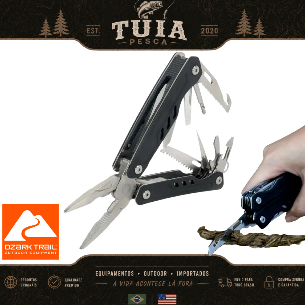 CANIVETE 17X1 OZARK TRAIL MULTI-TAREFAS IMPORTADO Acompanha Bainha Protetora