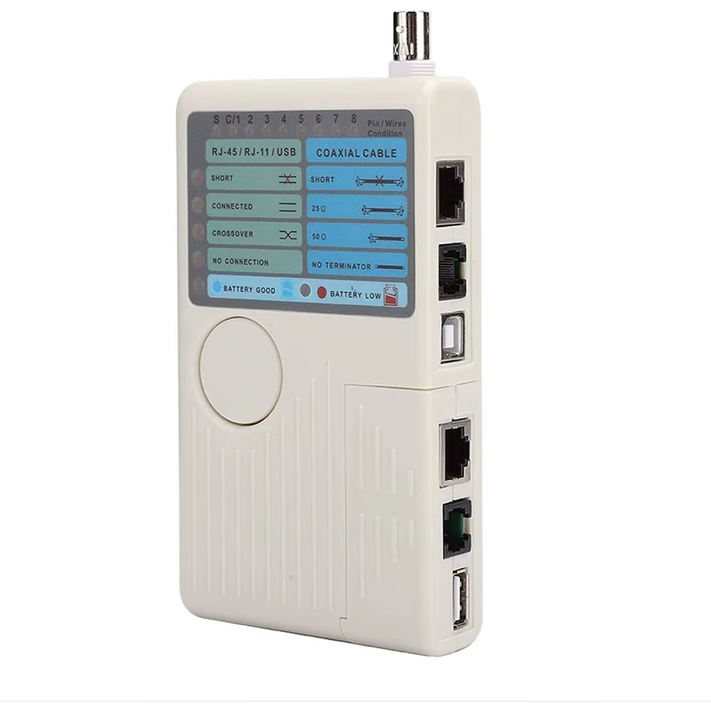 Profissional multi função 4 em 1 testador de cabo de rede rj45/rj11/usb/bnc lan cabo cat5 cat6 testador de fio