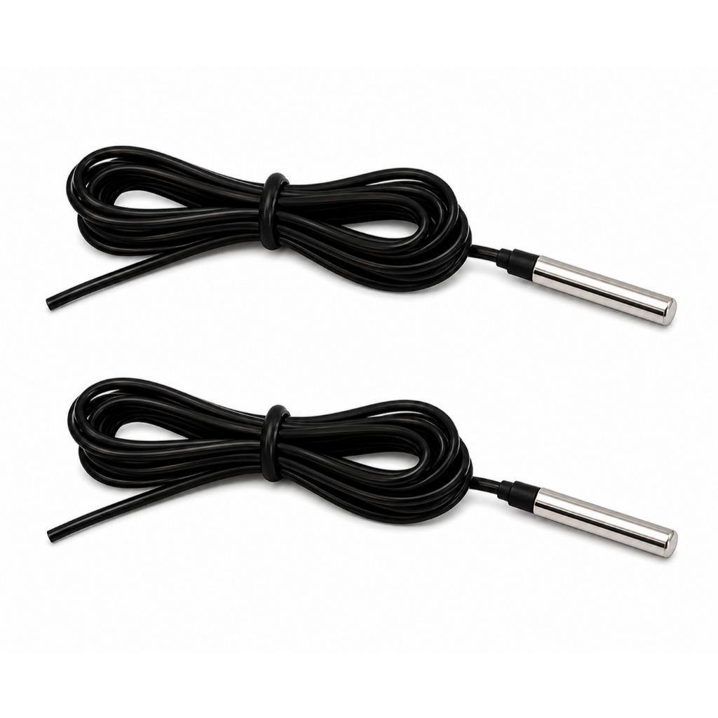 Kit 2 Sensores de Temperatura NTC 10K Cabo 2 Metros para Controladores MMZ TLZ RSZ Tholz