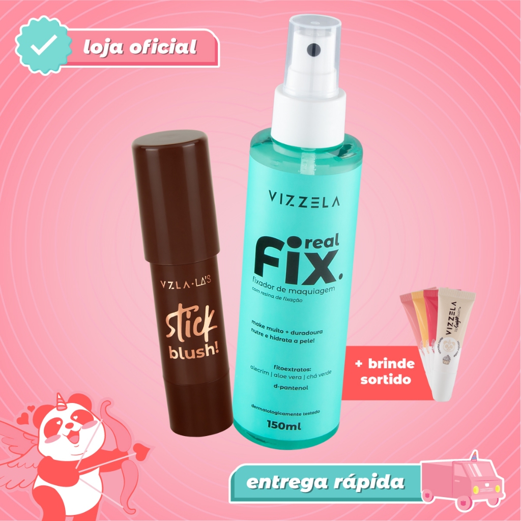 Kit Real Fix 150ml + Blush Stick Red Mocha + BRINDE Original Vegano Vizzela