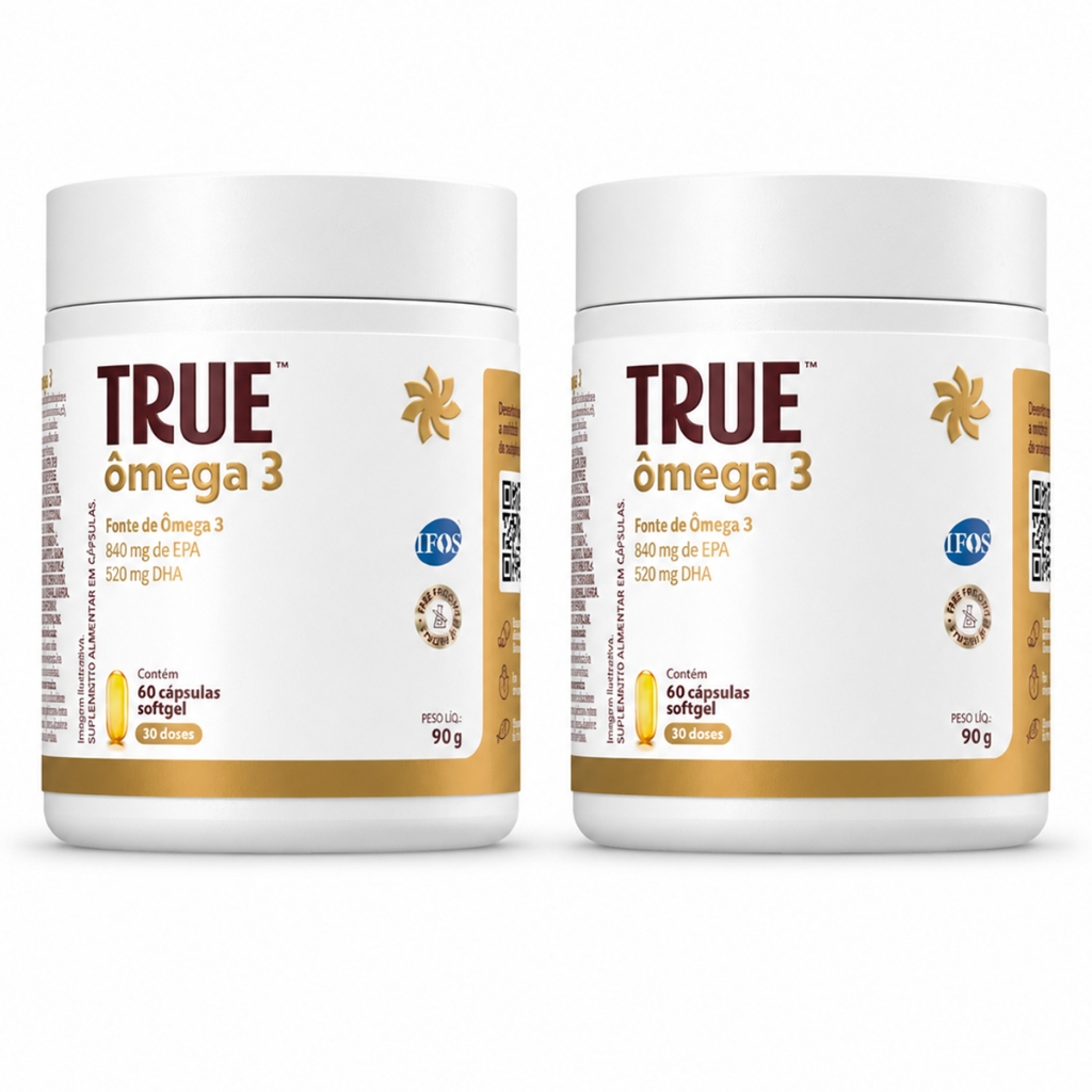 Kit 2 Ômega 3 True 2 60 Cápsula True Source Sem Sabor