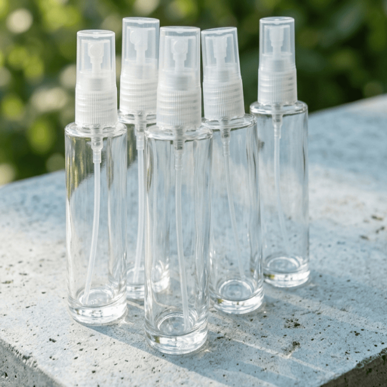 Kit 6 Frascos de Vidro Cilíndrico 50 ML de Vidro para Perfume