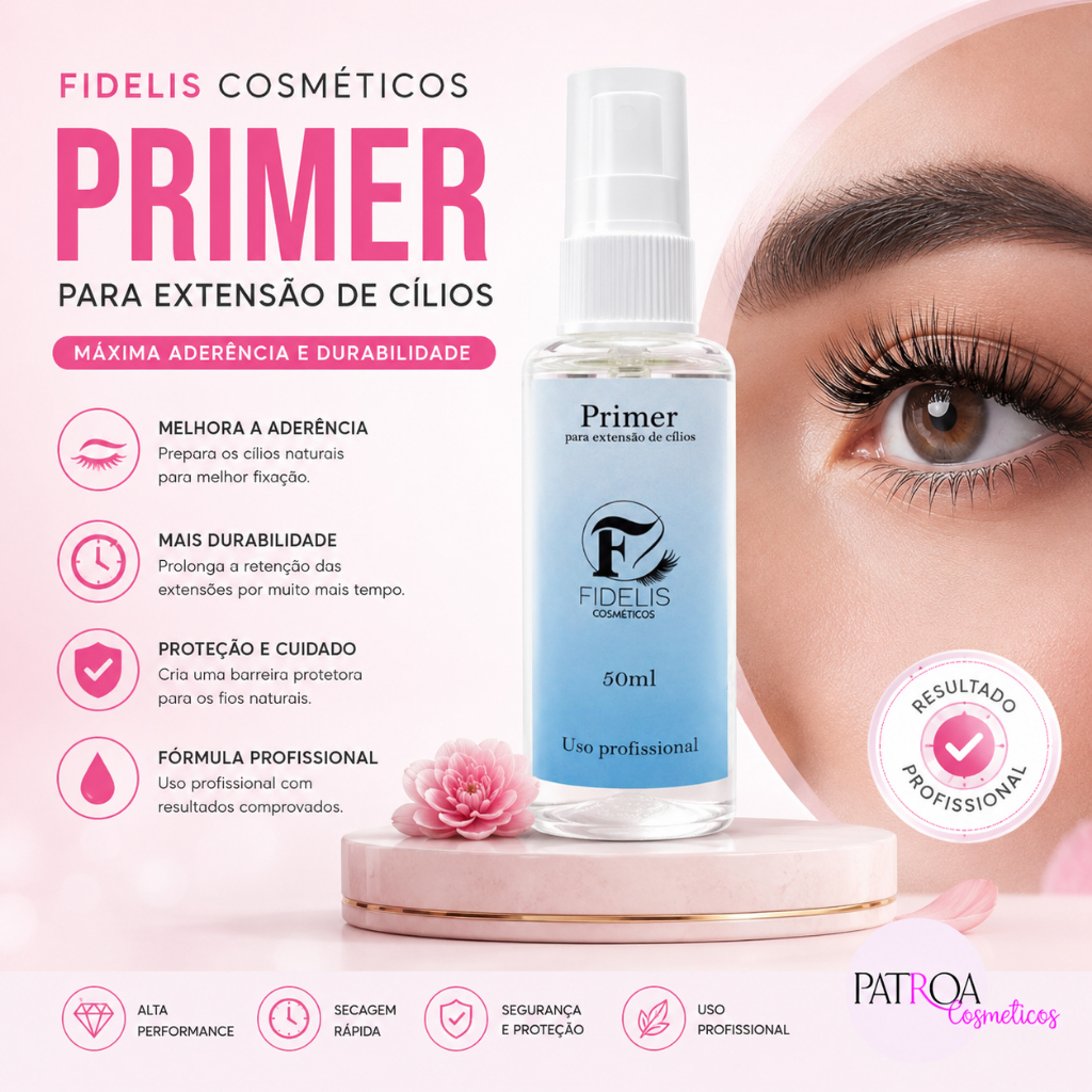 Primer Para Extensão De Cílios Uso Profissional 50ml Fidelis I