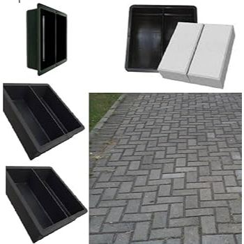 Kit 3 Moldes Plástico Dupla Resistente 20x10x4 Economica com Facil desmolde Ideal para Construção Civil Produção Caseira