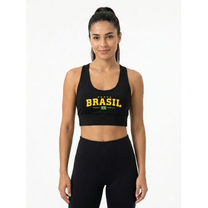 Top Cropped Preto Academia Fitness Feminino Trançado Suplex Confortável Blusa Camiseta Corrida Casual Blogueira Brasil