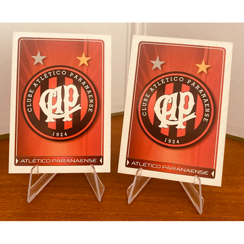 2 Escudos do Atlético Paranaense Athlético PR da Coleção Gol Cards 2009