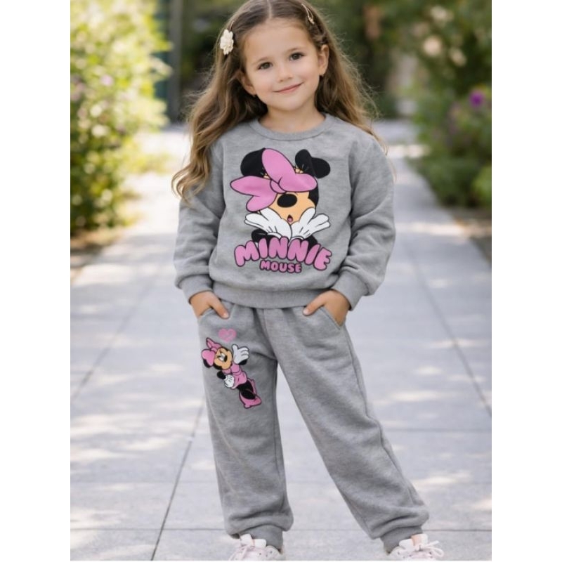 🎀🐭❄️ Conjunto de Frio Minnie Conjunto Infantil Minnie Feminino Moletom Inverno Menina