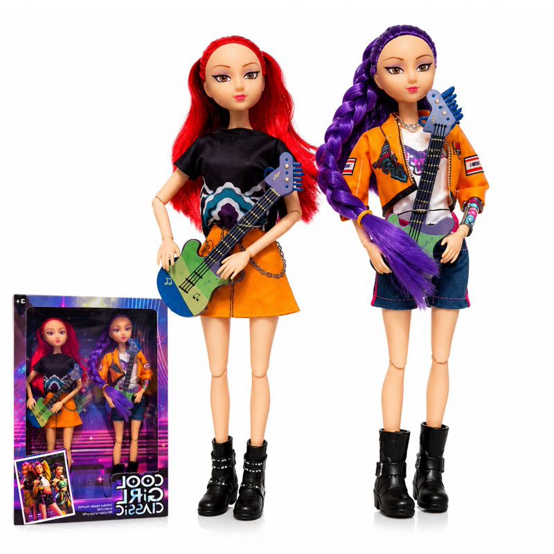 kit 2 bonecas  Guerreiras k pop com Acessórios Articulada