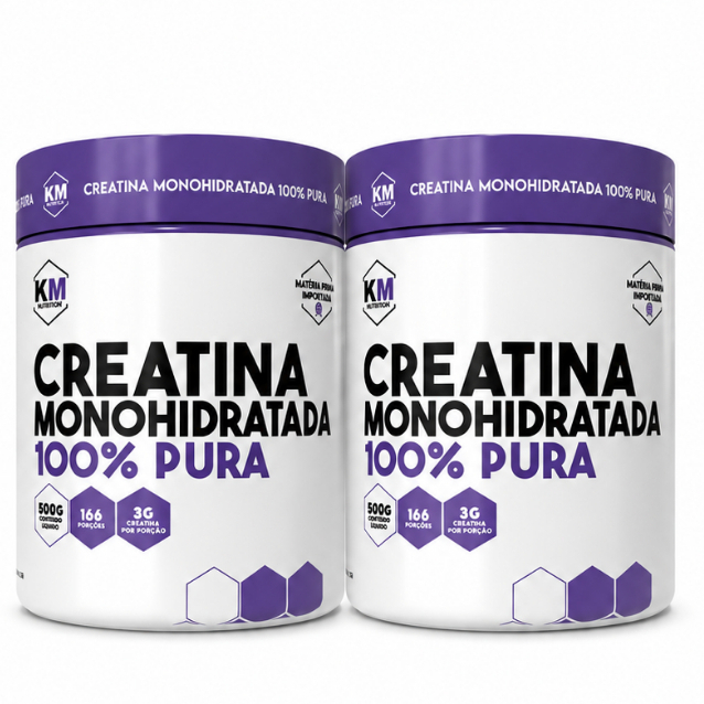 Creatina Monoidratada 100% Pura, 500g Importada, Alta pureza