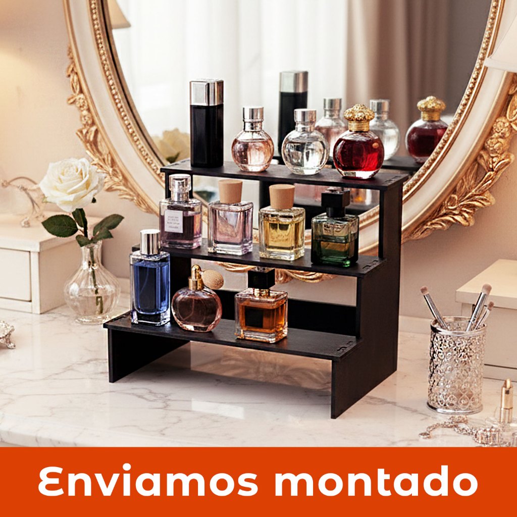 Display Expositor 3 Andares Vitrine Balcão Loja Suporte Organizador Produtos Perfume Vonixx