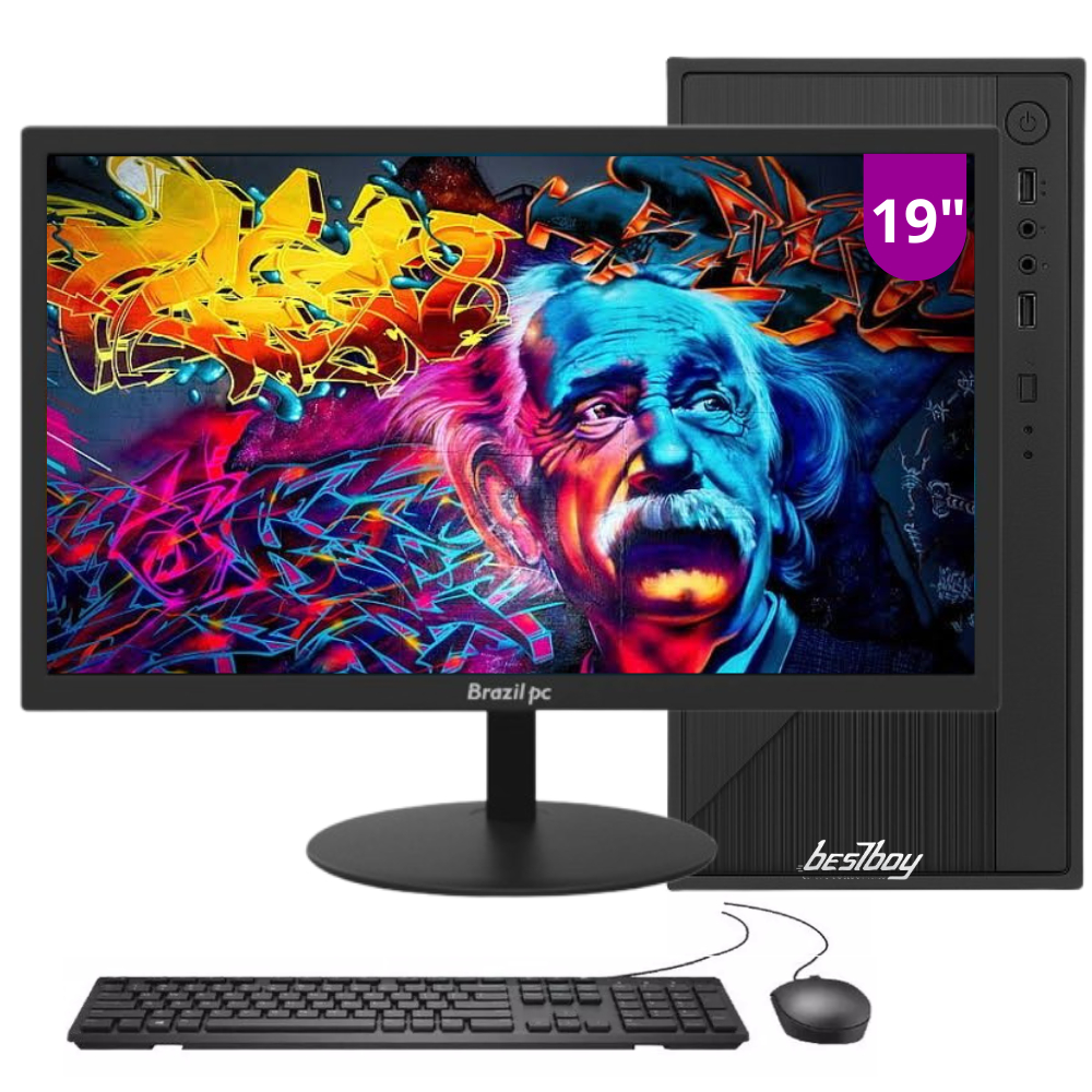 COMPUTADOR PC CPU COMPLETO INTEL CORE I3 8GB SSD 256 GB MONITOR 19" WINDOWS 10