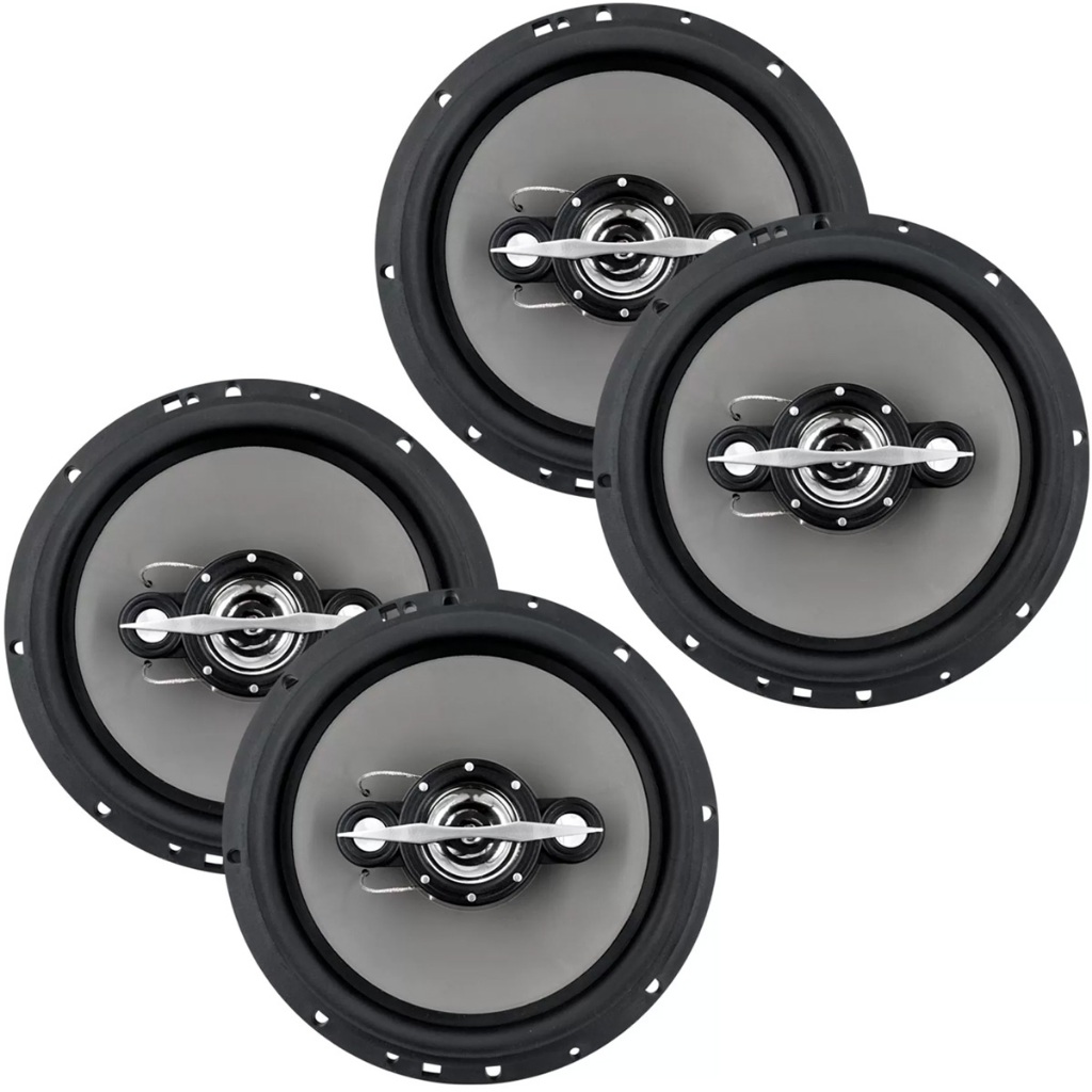 Kit 4 Alto Falante Leson LS5 6 Pol 140W Quadriaxial Som Automotivo Grave Forte Porta Carro