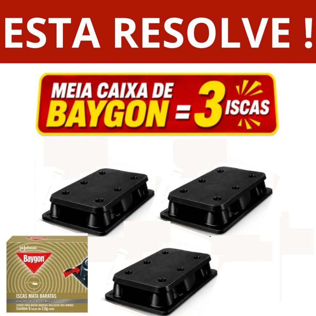 Barata Isca De Barata Baygon Inseticida Resolve e Atua No Ninho Atenção Metade da Caixa = Meia caixa