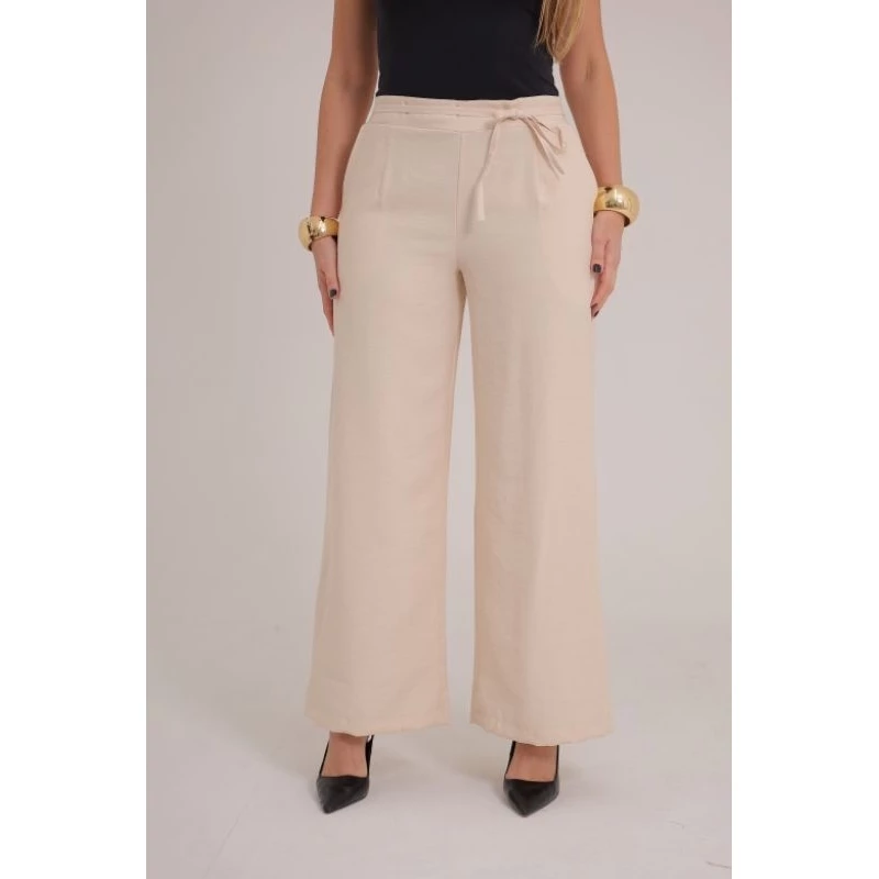 Calça Pantalona Feminina Social Tecido Marrante Premium Cintura Alta com Bolso, Elegante Conforto e Versatilidade