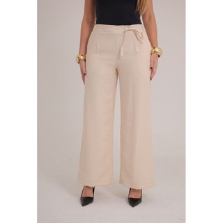 Calça Pantalona Feminina Social Tecido Marrante Premium Cintura Alta com Bolso, Elegante Conforto e Versatilidade
