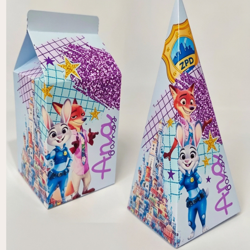 20 caixinhas Zootopia pegue monte - kit festa Zootopia
