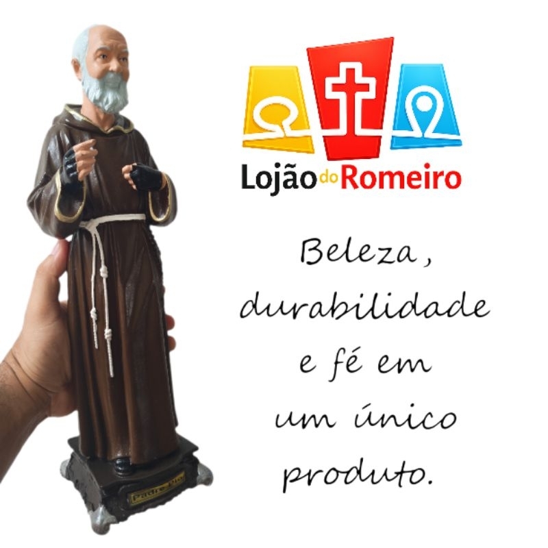 Padre Pio de borracha inquebrável. PODE MOLHAR!