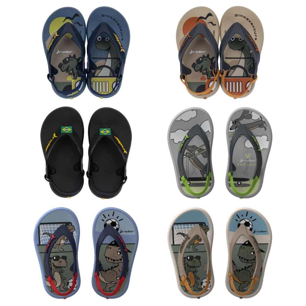 Chinelo Baby Infantil Rider Street Fun Menino/menina com Elástico Original