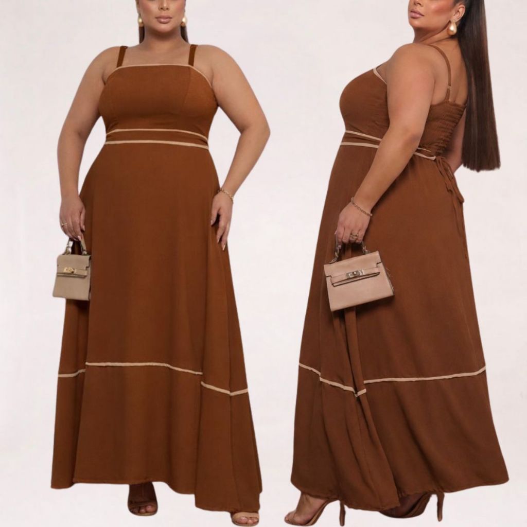 Vestido Longo Feminino Plus Size Moda Maior
