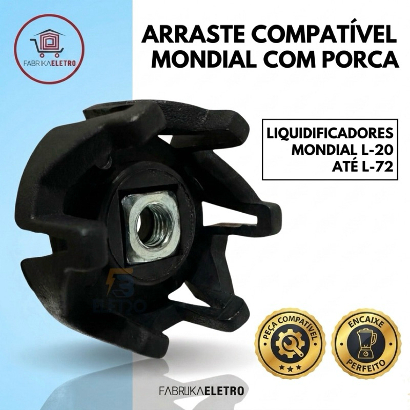 Arraste do Copo para Liquidificador Mondial Power Red L-72 L-77 e Mondial Maxis
