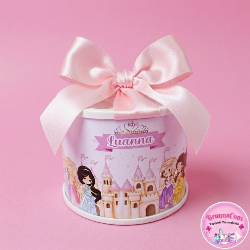 Tubolatas Personalizadas-5x6 PRINCESAS CUTE-Lembrancinha Maternidade/Aniversário/Formatura/Festa Infantil-DIVERSOS TEMAS