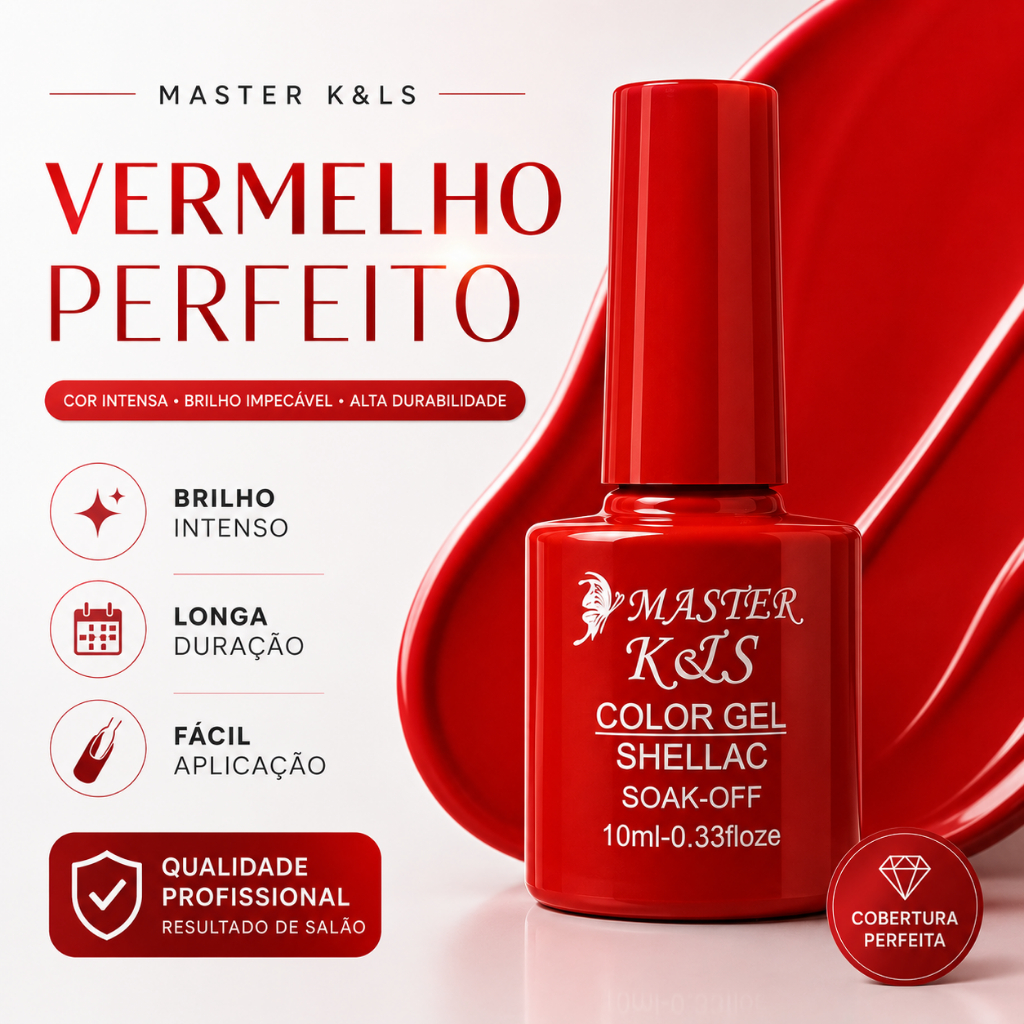 Esmalte em Gel lirio xd/k&s LED UV soak-off  unhas Manicure