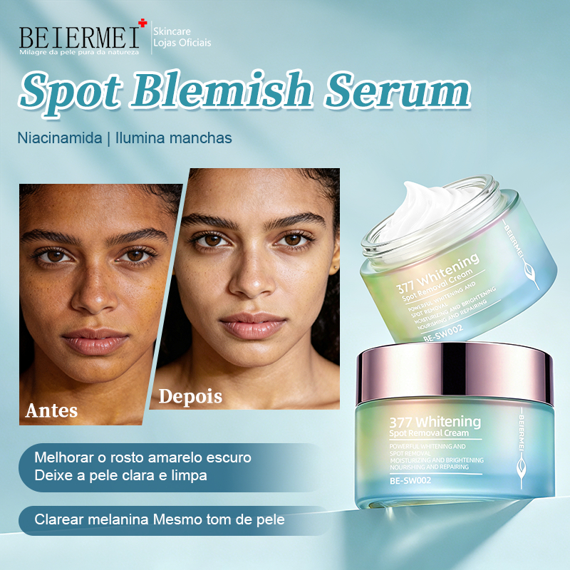 Imagem |BEIERMEI Creme Clareador de Manchas 377 30g/1.0FL.OZ| Clareamento intenso e remoção de manchas Hidratação e clareamento