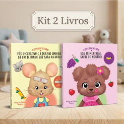 Kit 2 Livro Infantil Estou Crescendo Com Abas E Adesivos Educativo Desfralde Chupeta Alimentação