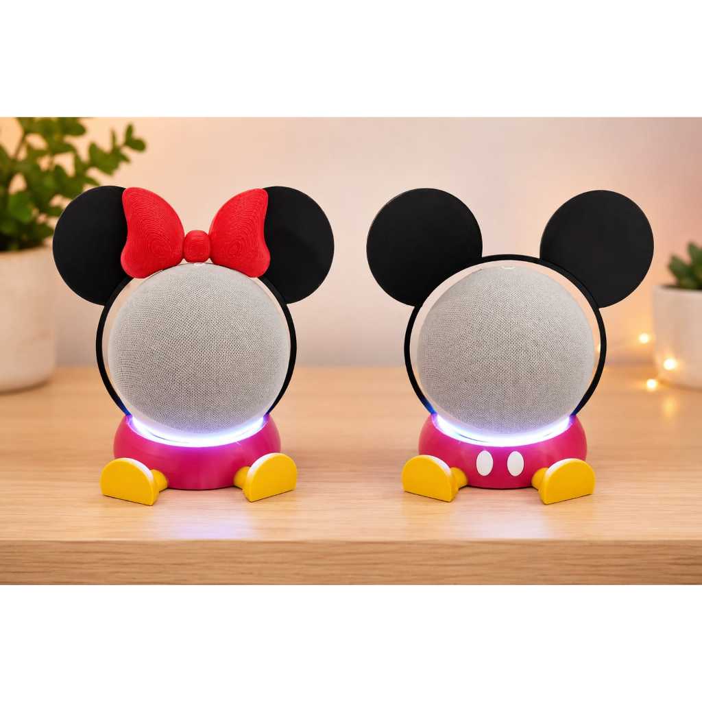SUPORTE PARA ALEXA ECHO DOT 4a E 5a GERAÇÃO – MICKEY & MINNIE