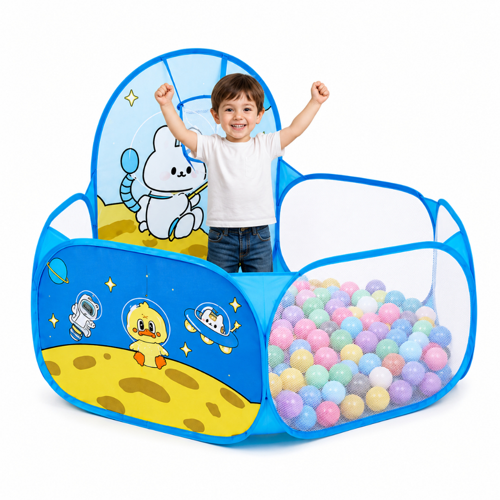 Piscina Infantil Grande com Cesta de Basquete Barraca Tenda 112x74cm - ZP-1732