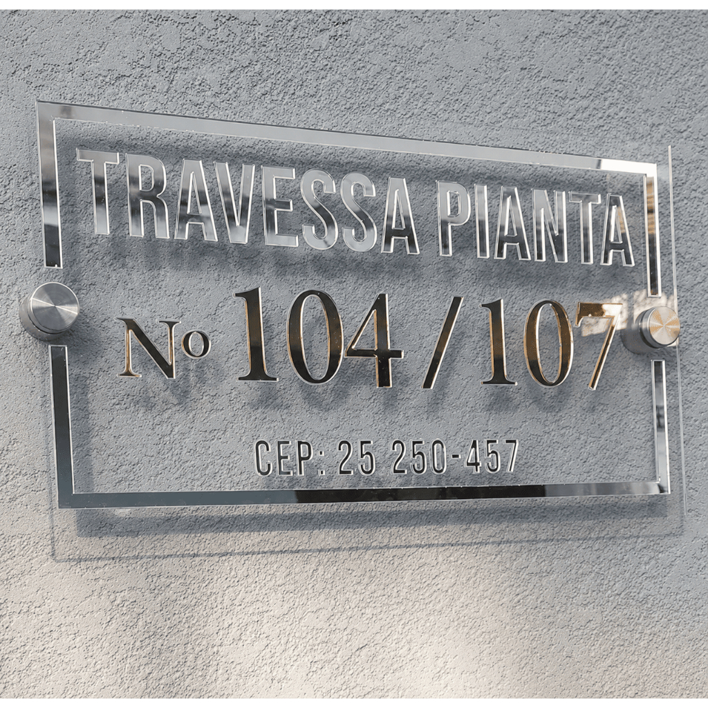 Placa de Endereço Numero Residencial Fachada Personalizada Para Casa, Condominio Corte a Laser