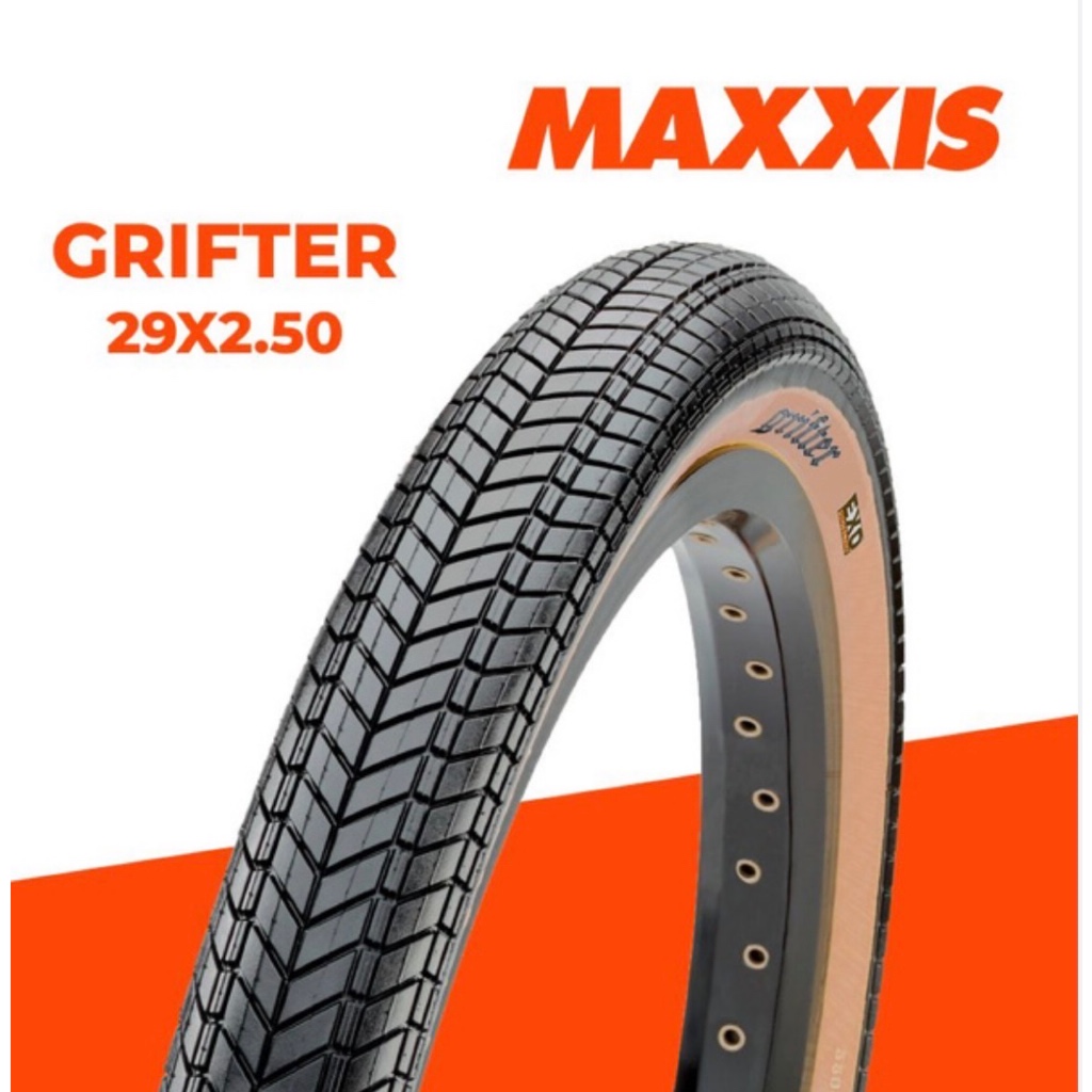 Par de Pneus Maxxis Grifter 29x2.50 EXO Tan Wall Aro 29 Freestyle BMX Wheeling Urban Vintage 60TPI
