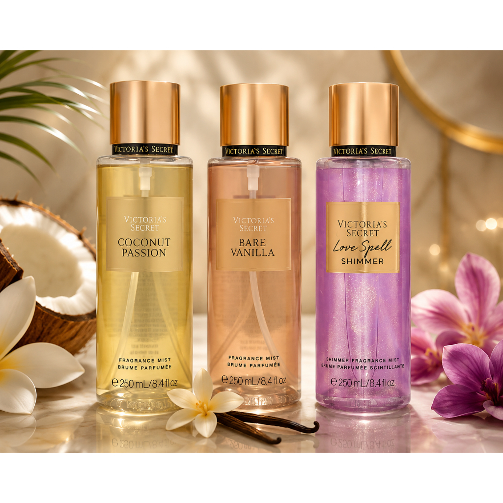 Body Splash Victoria's Secret Original Importado 250ml Fragâncias Bare Vanilla Lovel Spell Shimmer Coconut Passion