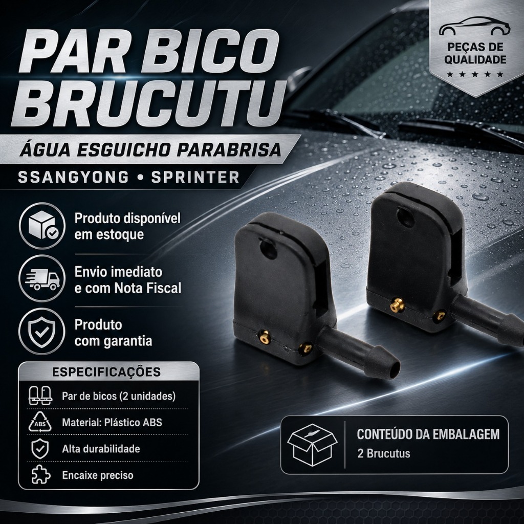 Par Bico Brucutu Agua Esguicho Parabrisa  Ssangyong Sprinter