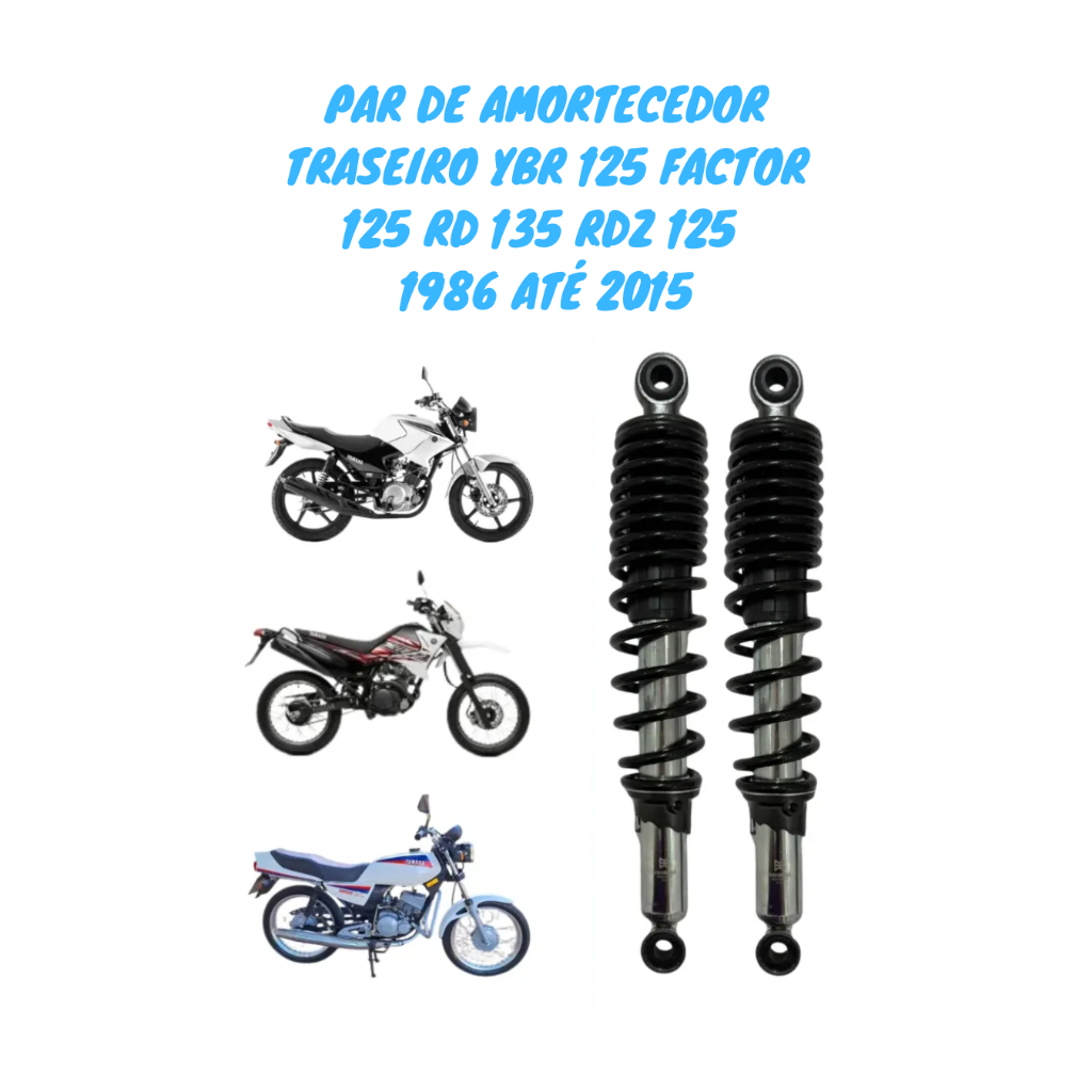 Imagem Par de Amortecedor Traseiro Yamaha YBR Factor 125 2000 até 2015